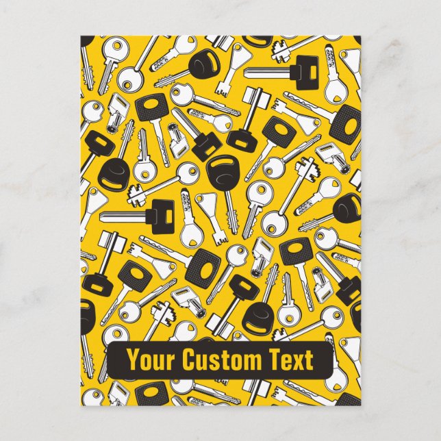 Cartão Postal Plano de Fundo do Conjunto de Chaves (Frente)