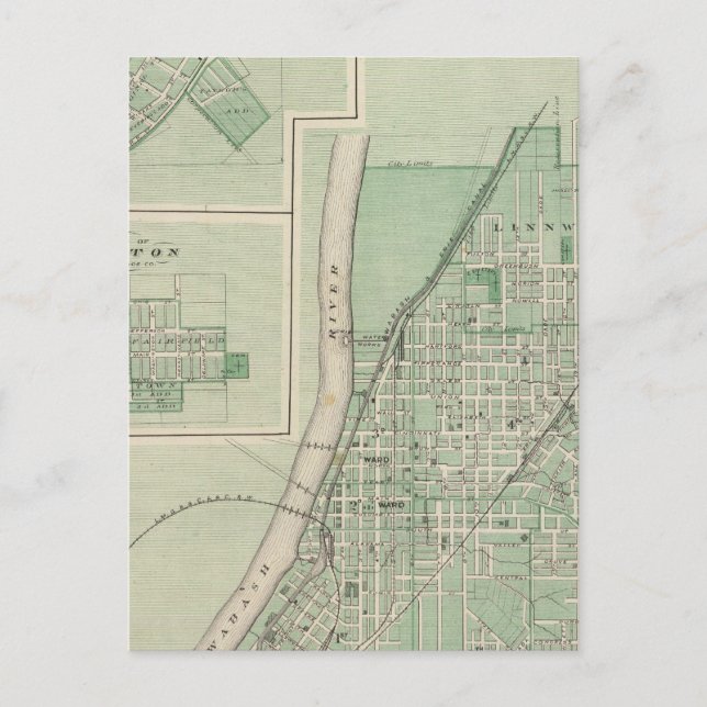 Cartão Postal Plano de La Fayette com Cidade de Batalha (Frente)