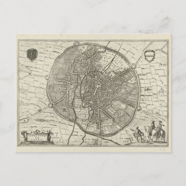 Cartão Postal Plano de Leuven | 1581 (Engrenagem) (Frente)