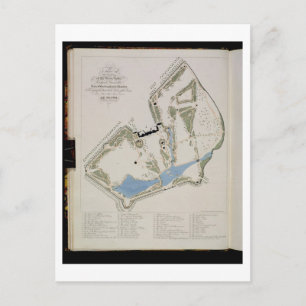 Cartão Postal Plano dos Jardins de Richard Grenville, Duke o