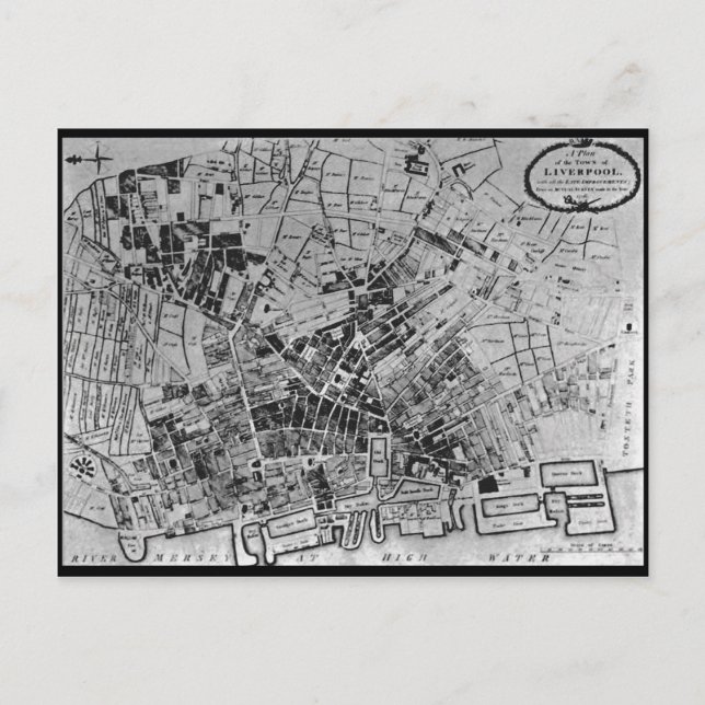 Cartão Postal Plano Liverpool de 1796 (Frente)