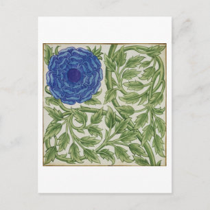 Cartão Postal Planta com flor azul (m/c no papel)