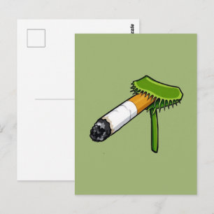 Cartão Postal Planta de Venus Flytrap Com Cig