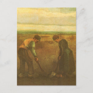 Cartão Postal Plantação de batata por Vincent van Gogh, Vintag