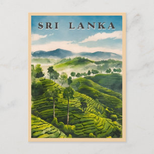 Cartão Postal Plantação de chá de ceylon do Sri Lanka viagens vi