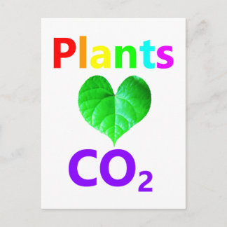 Cartão Postal Plantas Adoram CO2