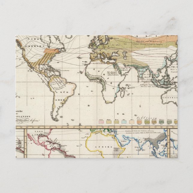 Cartão Postal plantas cultivadas mais importantes espalham distr (Frente)