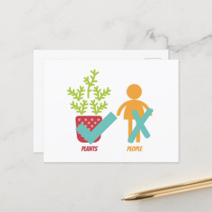 Cartão Postal Plantas Sim Pessoas Não