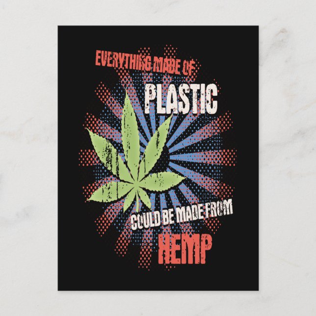 Cartão Postal Plástico Hemp (Frente)