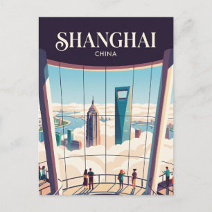 Cartão Postal Plataforma de Observação da Torre de Xangai China