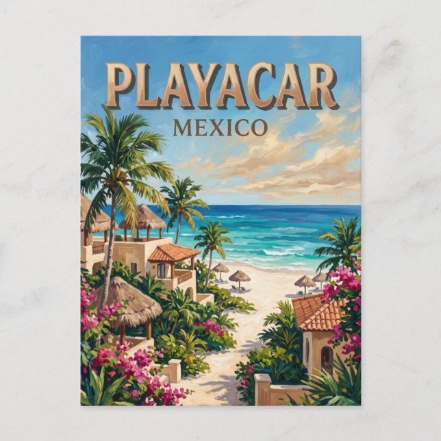 Cartão Postal Playacar México (Frente)