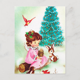Cartão postal Playage Vintage retro Christmas Ange