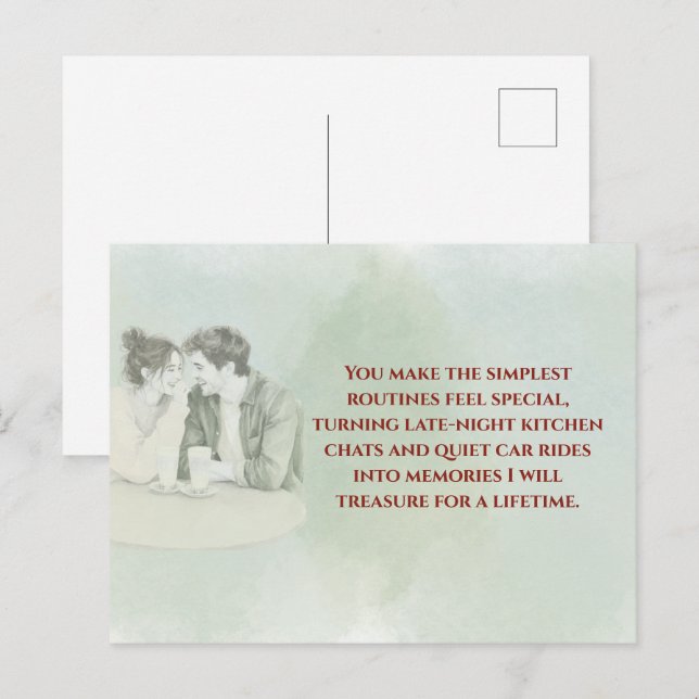 Cartão Postal Playful & Funny Love Quote Postcard | Laughing Cou (Frente/Verso)