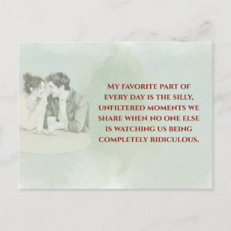 Cartão Postal Playful & Funny Love Quote Postcard | Laughing Cou