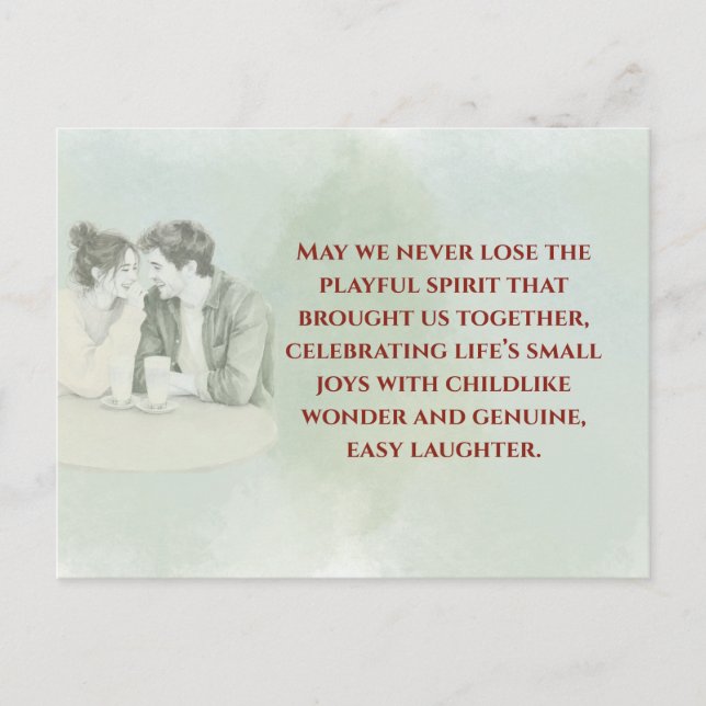 Cartão Postal Playful & Funny Love Quote Postcard | Laughing Cou (Frente)