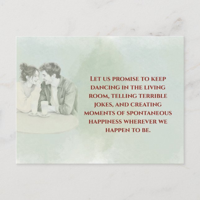 Cartão Postal Playful & Funny Love Quote Postcard | Laughing Cou (Frente)
