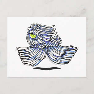 Cartão Postal Playful Puli Komondor