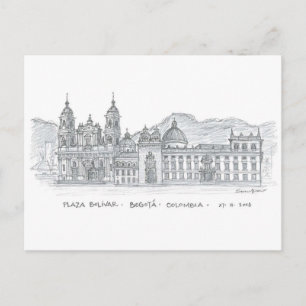Cartão Postal Plaza Bolívar, Bogotá, Colômbia