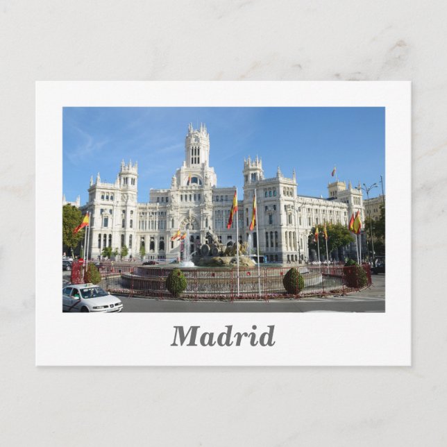 Cartão Postal Plaza de Cibeles, Cartão-postal Madrid (Frente)