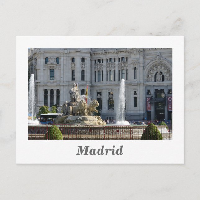 Cartão Postal Plaza de Cibeles, Cartão-postal Madrid (Frente)