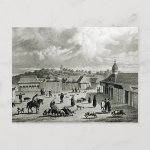 Cartão Postal Plaza de San-Carlos de Chiloe, 1835 ]