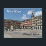 Cartão Postal Plaza Mayor<br><div class="desc">Prefeito de Plaza, Madri, Espanha A Plaza de Arrabal foi redesenhada por Francisco Herrera na segunda metade do século 16, mas a construção começou apenas no século 17. Foi destruída pelo fogo três vezes e foi redesenhada por Juan de Villanueva em 1790. A estátua do século XVII de Filipe III...</div>