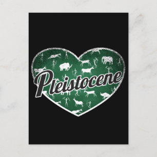 Cartão Postal Pleistoceno Retro Heart Blackboard Love