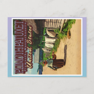 CARTÃO POSTAL PLIMOTH PLANTING - PLIMOTH PATUXET - PLYMOUTH US