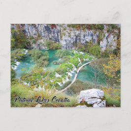 Cartão Postal Plitvice Lagos, Croácia - Cartaz do Parque Naciona