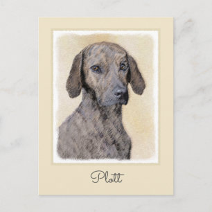 Cartão Postal Plott Painting - Arte de Cachorro Original