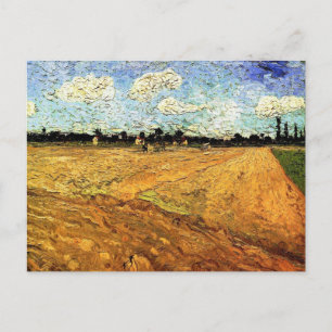Cartão Postal Plowed Field (the Furrows), por Vincent van Gogh
