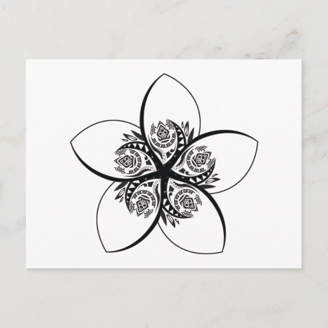 Cartão Postal plumeria (Frente)