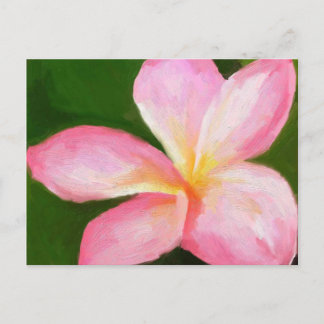 Cartão Postal plumeria rosa