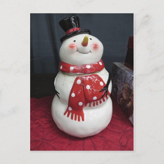 Cartão Postal Plump Snowman (Frente)