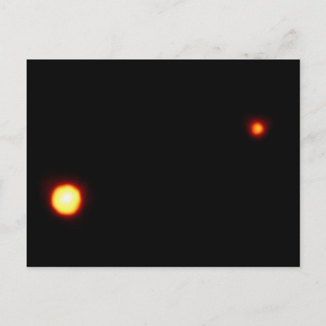 Cartão Postal Plutão e sua Lua, Caronte (Frente)