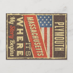 Cartão Postal Plymouth Massachusetts