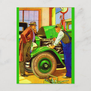 Cartão Postal Pneus de balões Kelly Springfield e 1924