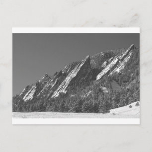 Cartão Postal Pó de neve Frascos de rocha Boulder CO BW
