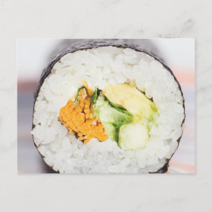Cartão Postal Pó de sushi Peixe e arroz