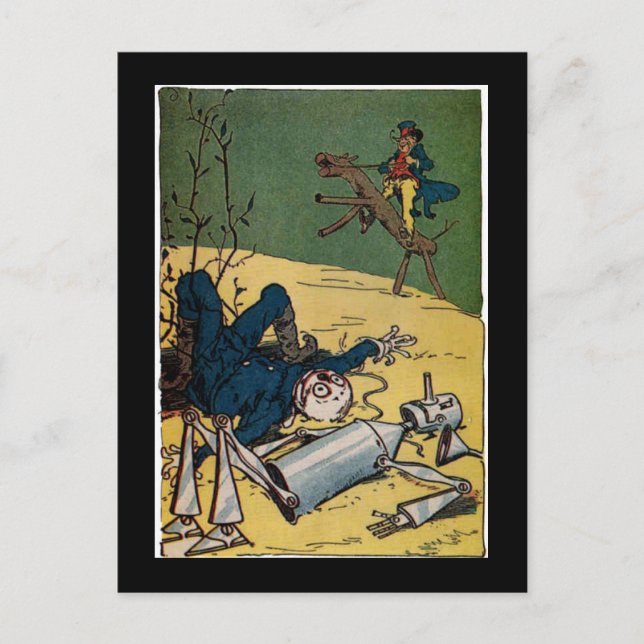 Cartão Postal Pobre espantalho e TinMan (Frente)