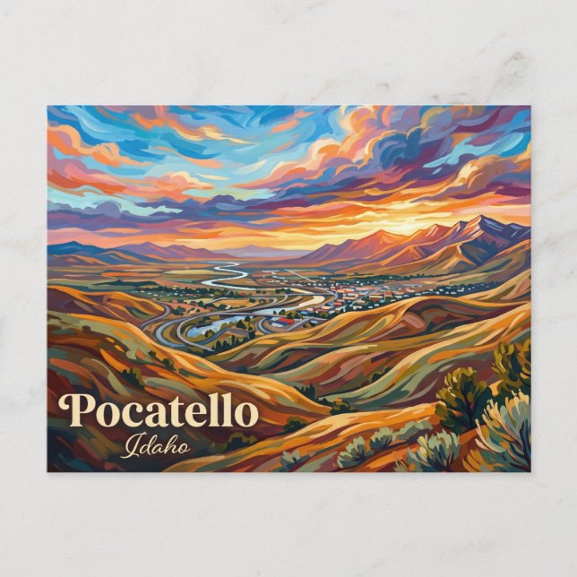 Cartão Postal Pocatello EUA (Frente)