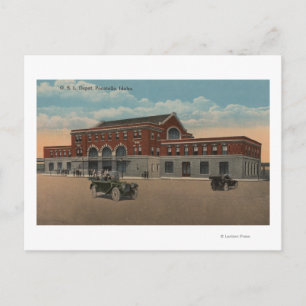 Cartão Postal Pocatello, ID - Vista exterior do comboio O.S.L.