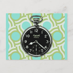 Cartão Postal Pocket Watch Pop Art