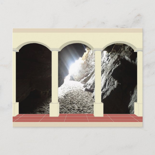 Cartão Postal Poço de luz através de Arco (Frente)