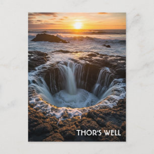 Cartão Postal Poço de Thor na Costa de Oregon