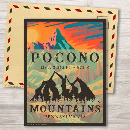 Cartão Postal Pocono Mounains Pensilvânia - Retro Souvenirs