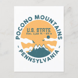 Cartão Postal Pocono Mounains Pensilvânia - Retro Souvenirs