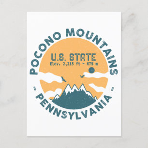Cartão Postal Pocono Mounains Pensilvânia - Retro Souvenirs