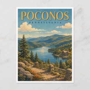 Cartão Postal Poconos Pensilvânia Montanhas Pocono GeoSaga