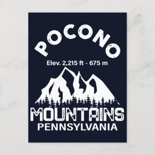 Cartão Postal Poconos Retro Montanhas da Pensilvânia
